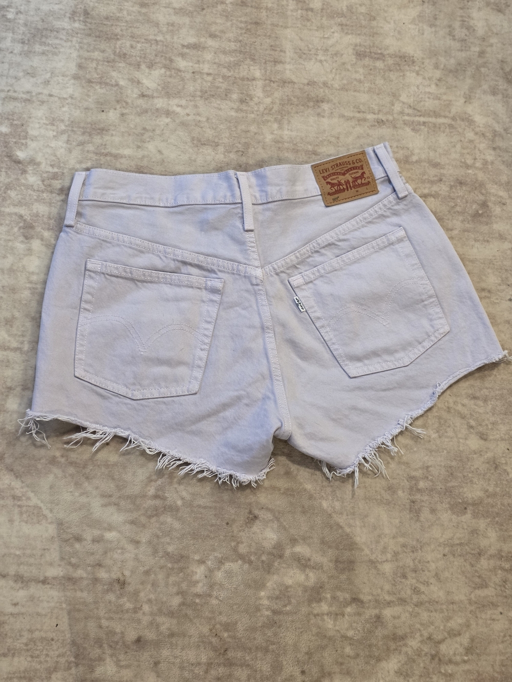 Levi's Light Purple Denim Cutoff Shorts
